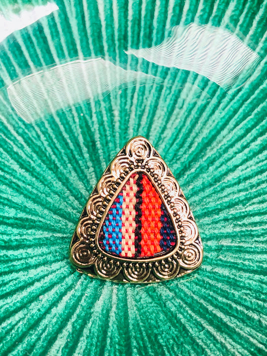 Woven Triangle Earrings