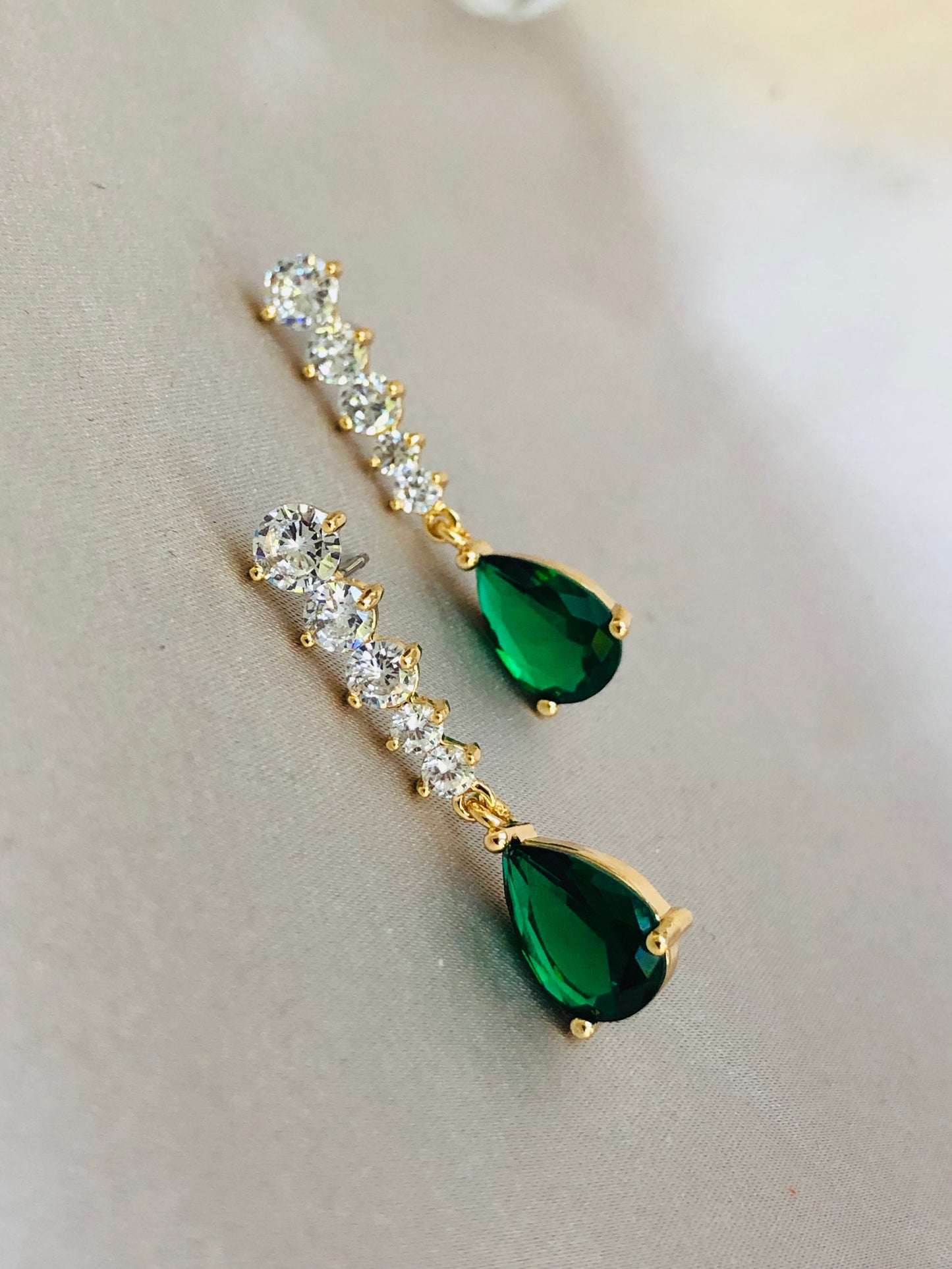 Emerald Teardrop Earrings