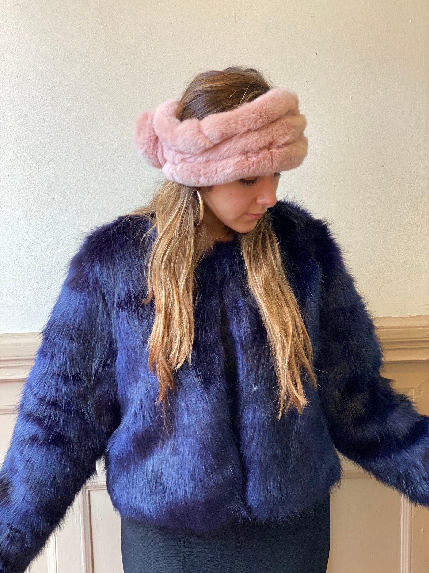 Pink Fuzzy Circle Muff