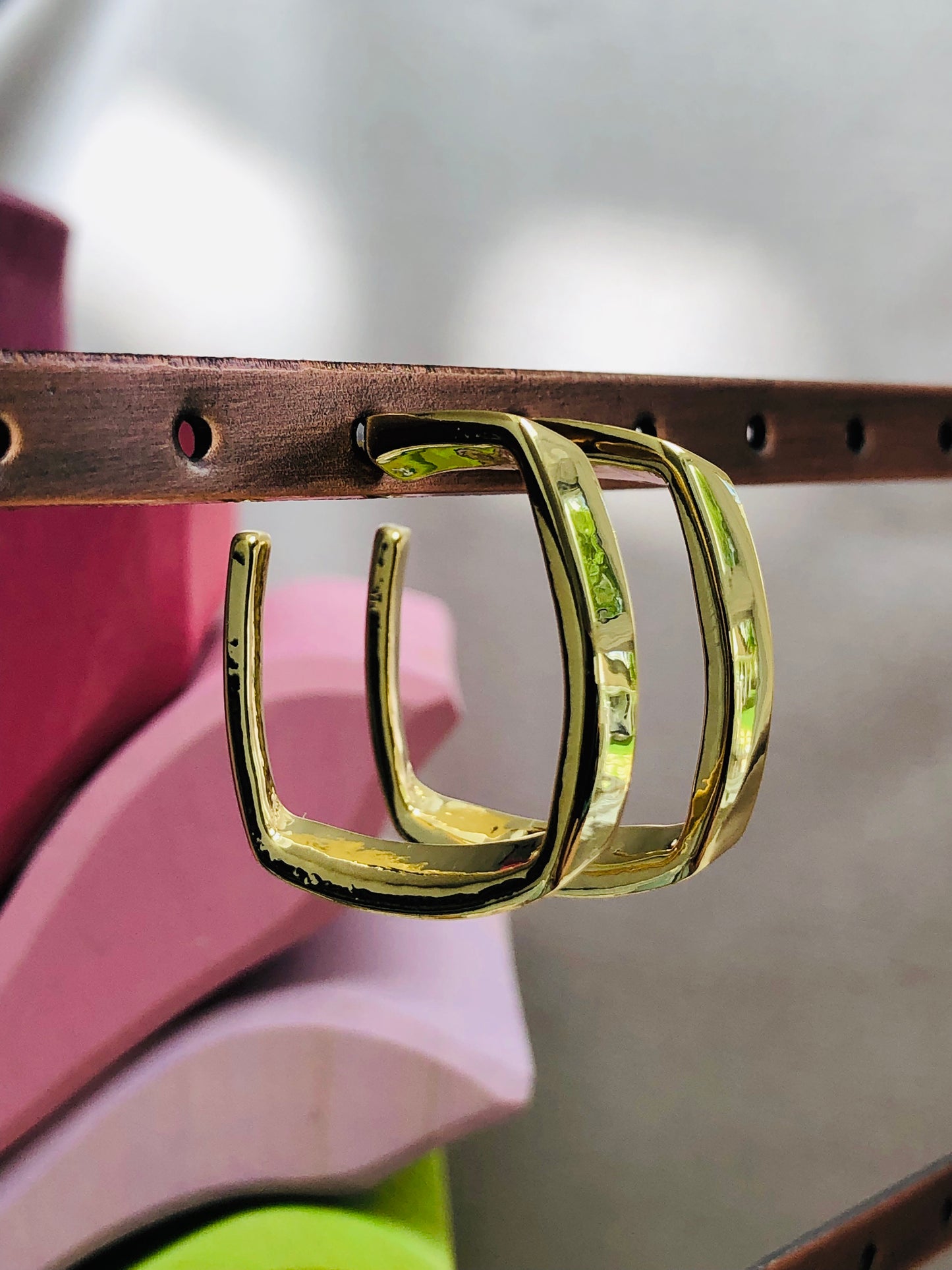 Forged Golden Earrings