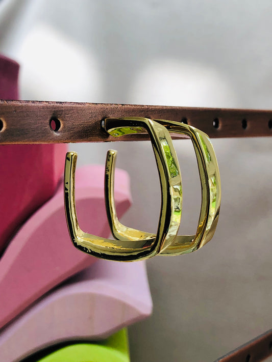 Forged Golden Earrings