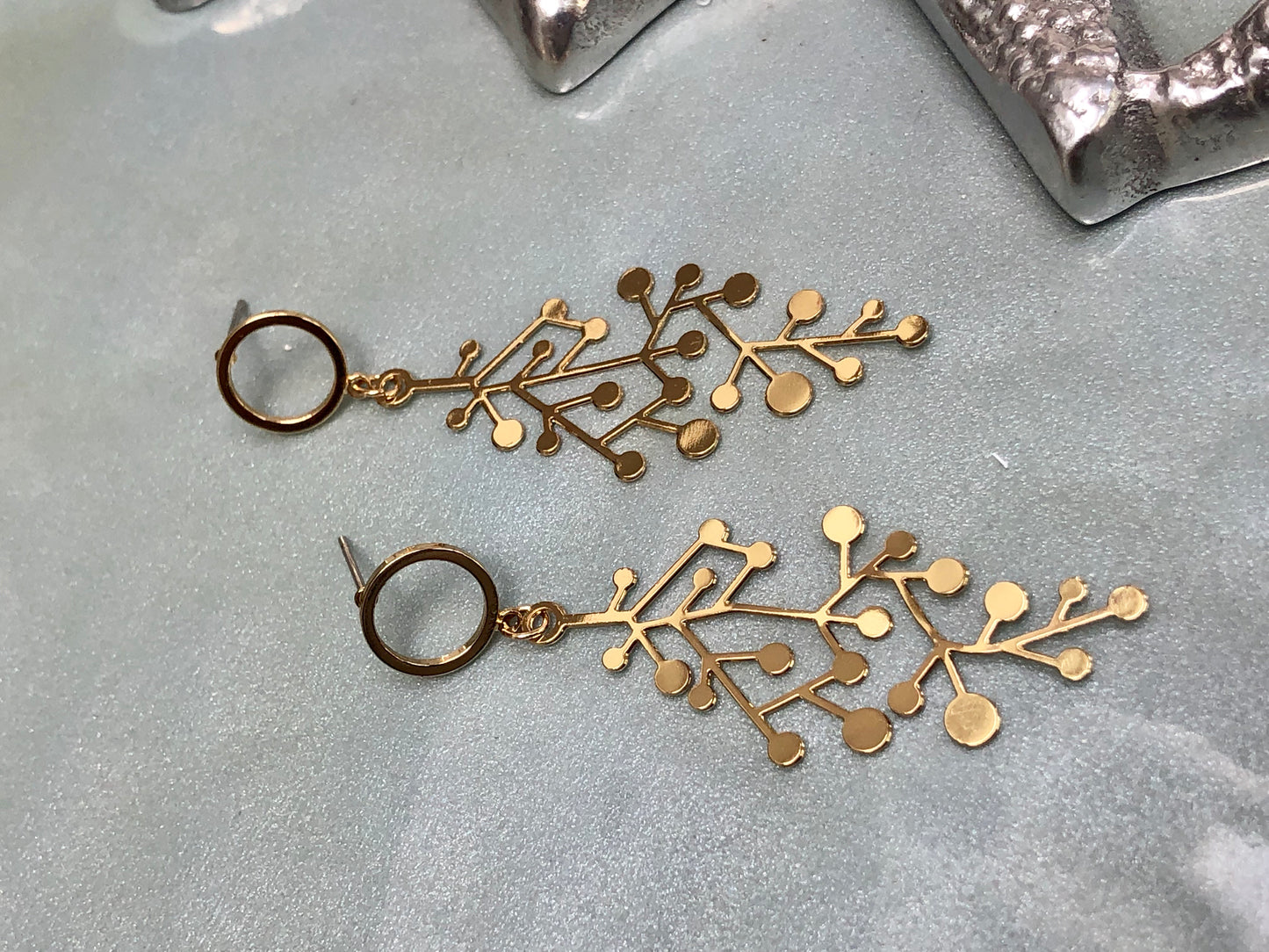 Gold Expressionist Earrings
