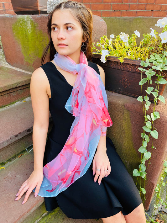 Soft Hibiscus Scarf